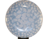 Leave blue - Teller dekoriert 20 cm